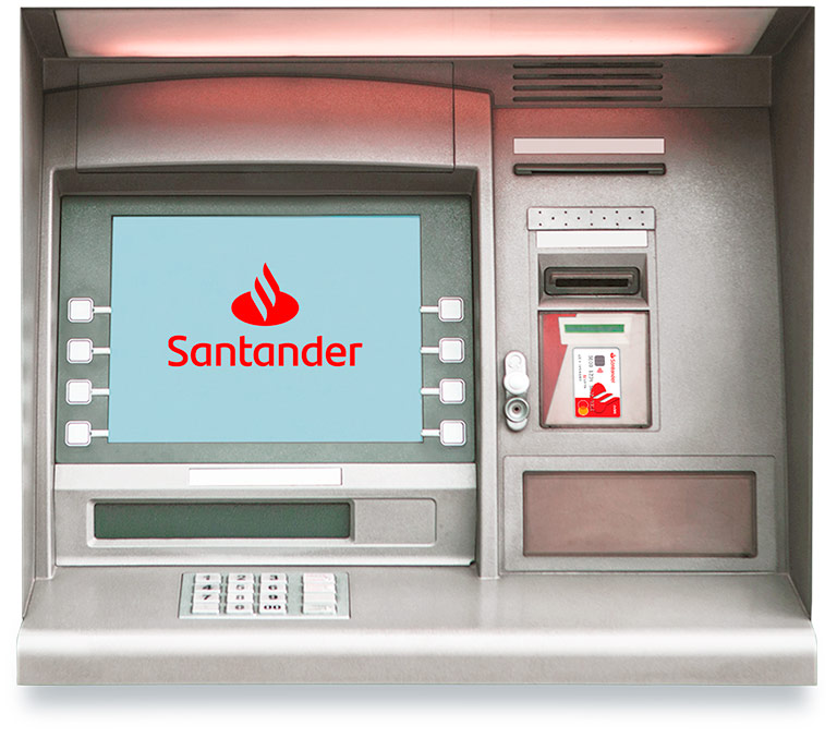 santander cash deposit limit atm